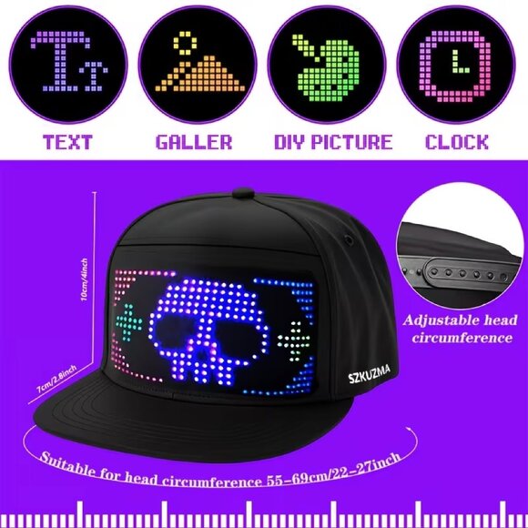 Other - NWT - 1PC Programmable LED Baseball Cap – Because Your Hat Should Talk Back 💡🧢
